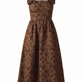LOST IN TIME WOVEN MIDI DRESS
