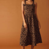LOST IN TIME WOVEN MIDI DRESS