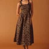 LOST IN TIME WOVEN MIDI DRESS