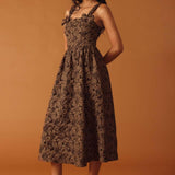 LOST IN TIME WOVEN MIDI DRESS