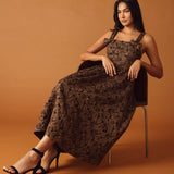 LOST IN TIME WOVEN MIDI DRESS