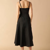 WHISPERING PINES WOVEN MIDI DRESS
