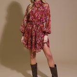ARTISTIC ESSENCE WOVEN MINI DRESS