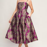 ALONG THE WAY WOVEN MIDI DRESS