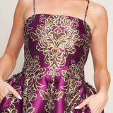 ALONG THE WAY WOVEN MIDI DRESS