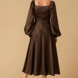 ROMANTIC LOVER EMBELLISHED WOVEN MIDI DRESS