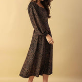 RUSTIC ALLURE WOVEN MIDI DRESS
