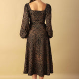 RUSTIC ALLURE WOVEN MIDI DRESS