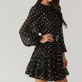 DANCING IN THE RAIN WOVEN MINI DRESS
