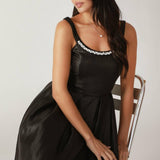 FLUTTERING FIELDS WOVEN MIDI DRESS