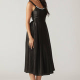 FLUTTERING FIELDS WOVEN MIDI DRESS