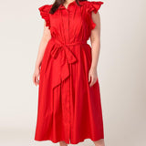 GLIMPSE IN TIME WOVEN MIDI DRESS