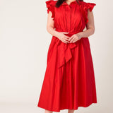 GLIMPSE IN TIME WOVEN MIDI DRESS