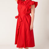 GLIMPSE IN TIME WOVEN MIDI DRESS