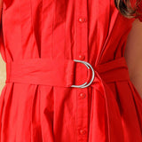 GLIMPSE IN TIME WOVEN MIDI DRESS