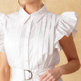 GLIMPSE IN TIME WOVEN MIDI DRESS