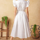 GLIMPSE IN TIME WOVEN MIDI DRESS