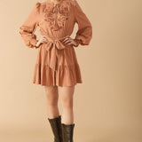 WANDERING MIND WOVEN MINI DRESS