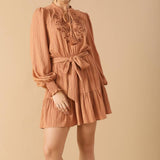 WANDERING MIND WOVEN MINI DRESS
