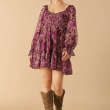 SERENE RADIANCE WOVEN MINI DRESS