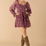 SERENE RADIANCE WOVEN MINI DRESS
