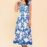 ADAIR PASSPORT TO THE SUN WOVEN MIDI DRESS