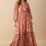WHISPERING WILLOWS WOVEN MAXI DRESS