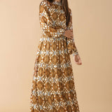 CELESTIAL CASCADE WOVEN MAXI DRESS