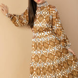 CELESTIAL CASCADE WOVEN MAXI DRESS