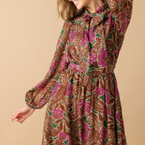 DRIFTING THOUGHTS WOVEN MIDI DRESS