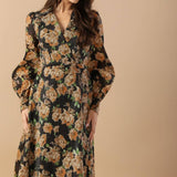 TIME TO EVOLVE WOVEN MIDI DRESS