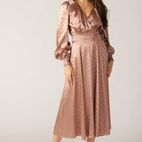 MOMENTS OF CLARITY WOVEN MIDI DRESS