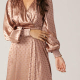 MOMENTS OF CLARITY WOVEN MIDI DRESS