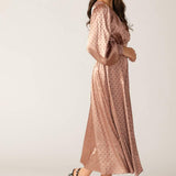 MOMENTS OF CLARITY WOVEN MIDI DRESS