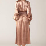 MOMENTS OF CLARITY WOVEN MIDI DRESS
