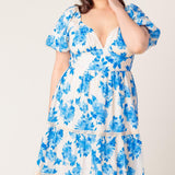 BLOOMING DAY WOVEN MIDI DRESS