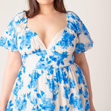 BLOOMING DAY WOVEN MIDI DRESS