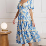 BLOOMING DAY WOVEN MIDI DRESS