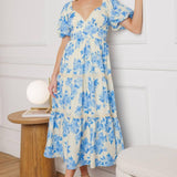 BLOOMING DAY WOVEN MIDI DRESS
