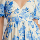 BLOOMING DAY WOVEN MIDI DRESS
