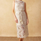 TIMELESS TREASURES LACE WOVEN MIDI DRESS