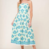 THRIVING POISE WOVEN MIDI DRESS