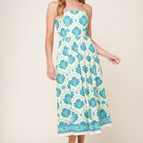 THRIVING POISE WOVEN MIDI DRESS