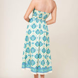 THRIVING POISE WOVEN MIDI DRESS