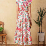 BRIGHT MOMENTS WOVEN MIDI DRESS