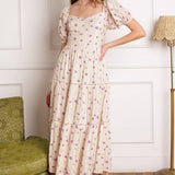 SUNSET GAZING WOVEN MIDI DRESS