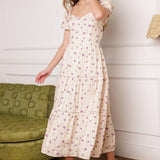 SUNSET GAZING WOVEN MIDI DRESS