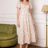 SUNSET GAZING WOVEN MIDI DRESS