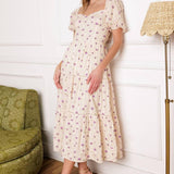 SUNSET GAZING WOVEN MIDI DRESS