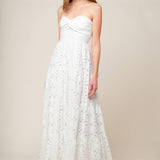 WISHING WELL WHITE WOVEN LACE MAXI DRESS